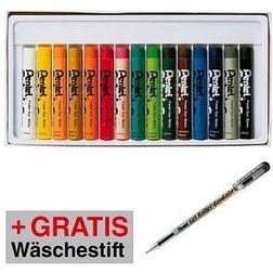 Pentel AKTION: Arts Stoffmalkreide farbsortiert 1 Set GRATIS Gel-Tintenroller "Gel for fabric"