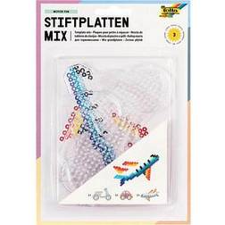 Folia Bügelperlen Platten Stiftplatten-Set, Bastelset