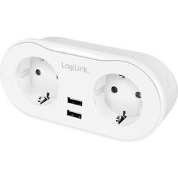 LogiLink Wi-Fi Smart Plug Socket 2-Way CEE 7/3 2x USB