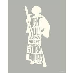 Komar Wandbild Star Wars Silhouette Quotes Leia Disney B/L: