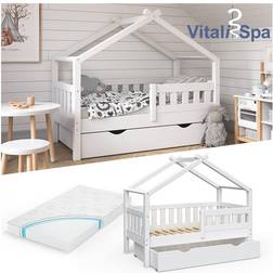 VitaliSpa Design Kinderbett 140x70 Babybett Jugendbett