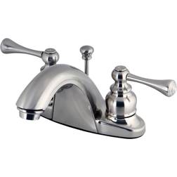 Kingston Brass KB7648BL 4 in Centerset Bathroom Faucet Brushed Nicke Nickel