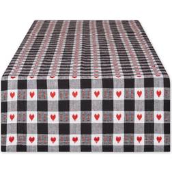 DII Valentine's Day Top Tablecloth Multicolor, Red, Black