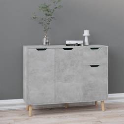 vidaXL Cliffo 90 cm Wide Concrete Grey Sideboard