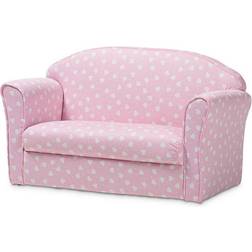 Baxton Studio Erica 2 Seater Sofa Pink