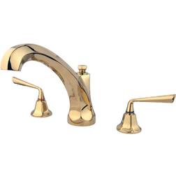 Kingston Brass Two Handle Roman Tub Filler Polished Plata