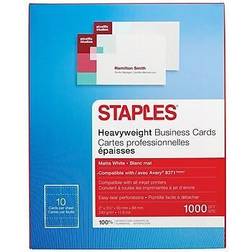 Staples Business Cards, 3.5W 2L, 1000/Pack 12522