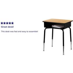 Flash Furniture Open Front Student —Natural Writing Desk