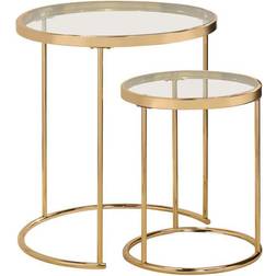 Coaster Gold 2-piece Round Top Nesting Table