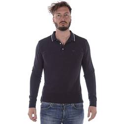 Emporio Armani Long Sleeved Tipped Polo Shirt