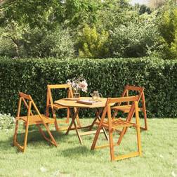 vidaXL 4 4x Acacia Garden Dining Chair