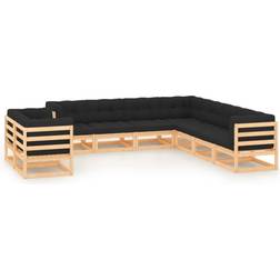 vidaXL 9-tlg. Lounge-Set, Tisch einschl. 8 Sofas