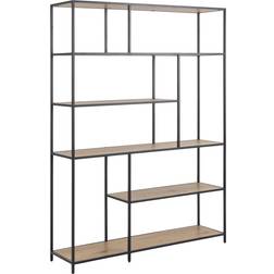 Nordform Seaford Bookcase 5 Black and Oak Book Shelf