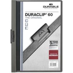 Durable Klämmapp Duraclip 60 Antracitgrå Set of 25