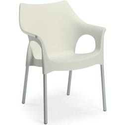 BEST Alu-Stapelsessel Vegas silber/elfenbein