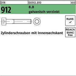 Lemvigh-Müller M3X20 DIN 912 8.8 FZB Cylinderhoved Set of 500