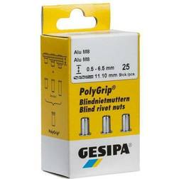 Gesipa 1464915 Blind rivet nut 20 M8 Steel 25 1pcs