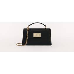 Furla Mini Uld Foldover Taske Uld - Sort
