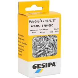Gesipa Blindnitter Ø x L 3.2 mm x 8 mm Stål Aluminium Set of 100 1stk