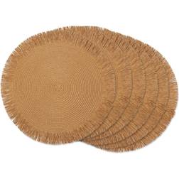 DII Natural Fringe Woven Place Mat Multicolor, Brown