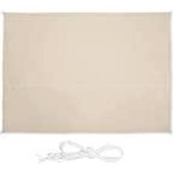 Relaxdays Rektangulära Solsegel 2,5 x 3,5 m Vattenavvisande UV-beständig Med Spännlinor Terrass Balkong Beige
