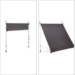 Relaxdays Klemmmarkise grau