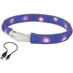 Nobby Starlight LED Safety Light Ribbon Dog Collars 40 cm Blue