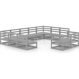 vidaXL Solid Pinewood Garden Outdoor Lounge Set