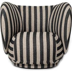 ferm LIVING Rico Louisiana Black/White Lounge Chair