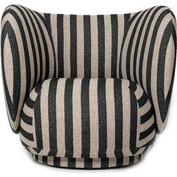 ferm LIVING Rico Louisiana Black/White Loungestol