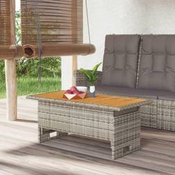 vidaXL Puutarhapöytä Harmaa 100 x 50 x 43/63 cm