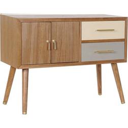 Dkd Home Decor Grå Metal Paulonia Træ 90 x 34 x 66.5 cm TV-bord