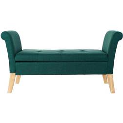 Dkd Home Decor Banquette 8424001795512 Naturel Bois Polyester Vert 130 x 44 x 69 cm Tabouret