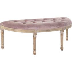 Dkd Home Decor Natur Pink Polyester Velour Bænk 125 x 43 x 48 cm Siddebænk
