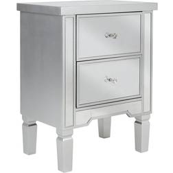 Beliani Silber 49 x 32 x 63 cm Nachttisch