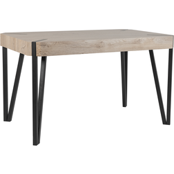 Beliani De Salle 130 x 80 cm Plateau De Couleur Bois Gris Table à manger