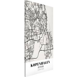 Lavagna magnetica Mappa di Copenaghen Classica