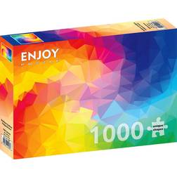 Enjoy Rainbow Gradient Poligonal Swirl 1000 Pieces