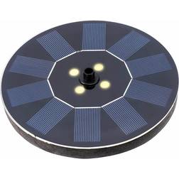 Lumineo Solar Fontein Met LED Verlichting D16 cm Zwart