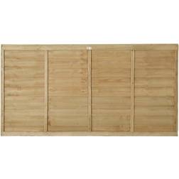 B&Q Premier Lap Pressure Treated Fence Panel W1.83M H0.91M, Pack