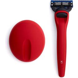 Bolin Webb X1 Matte Red Razor And Stand Gillette Fusion 5