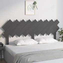 vidaXL Testiera Per Letto Grigio 178x3x80.5 cm In Legno Massello Di Pino