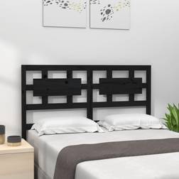 vidaXL black, 165.5 Pine Bed Headboard
