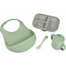 Beaba Coffret les essentiels repas de bébé silicone Vert