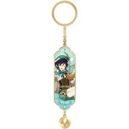 Genshin Impact Character Drawing Card Metal Keychain