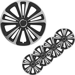 Proplus Juego De Tapacubos 4 Unidades Terra Plateado Y Negro 15 Multicolor