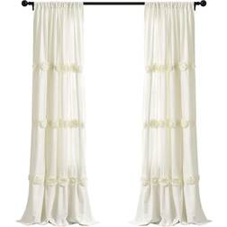 Lush Decor Ivory Darla Window Curtain Single Panel 84 x 40