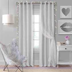 Elrene Home Fashions Aurora Barn Ren Mörkläggningsgardin Panel i Lager 52 x 108 Pärlgrå