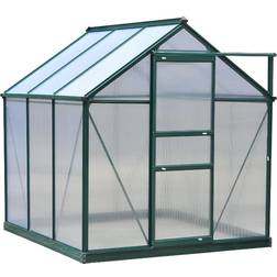 OutSunny Walk-In Greenhouse 6x6ft Aluminio Policarbonato