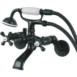 Kingston Brass KS266MB Vintage 6-Inch Adjustable Wall Mount Clawfoot